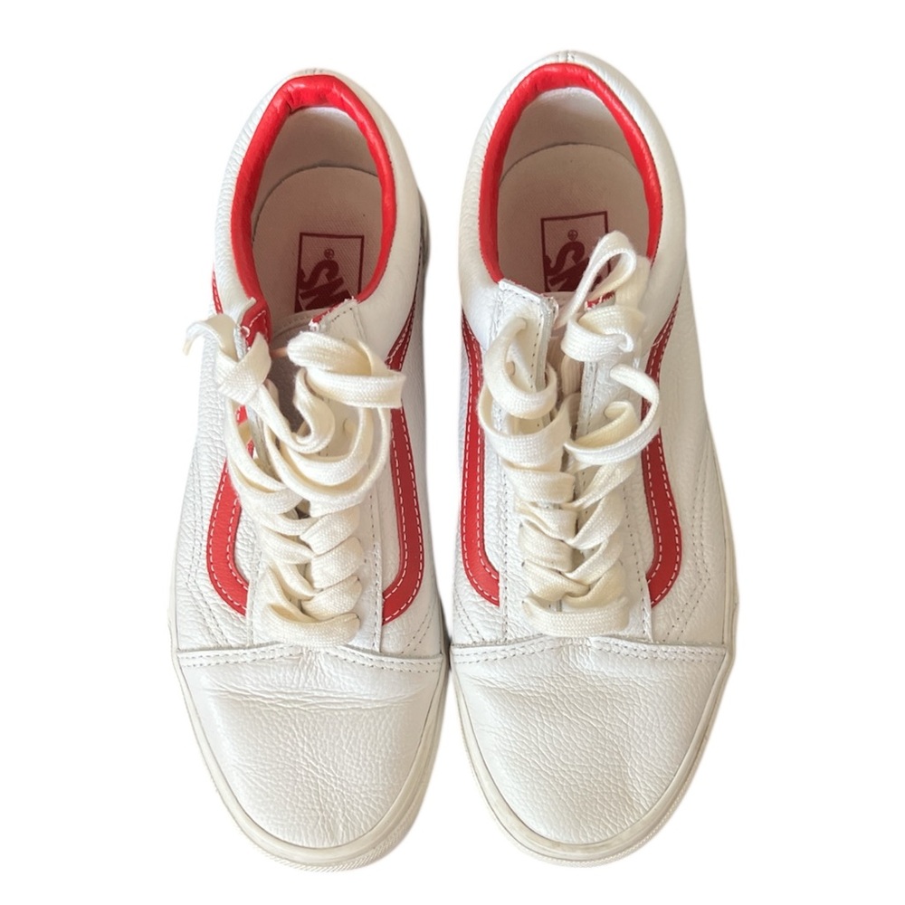 Vans White and Red Women's Sneakers